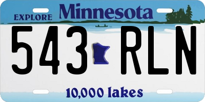 MN license plate 543RLN