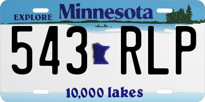 MN license plate 543RLP