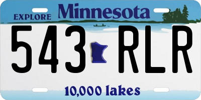 MN license plate 543RLR