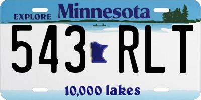 MN license plate 543RLT