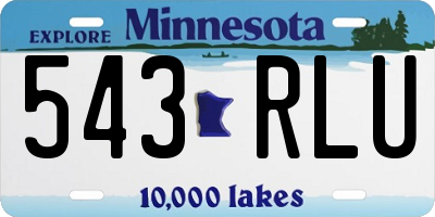 MN license plate 543RLU