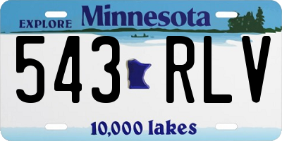 MN license plate 543RLV
