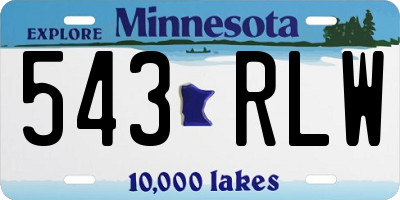 MN license plate 543RLW
