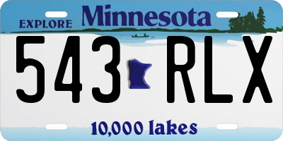 MN license plate 543RLX
