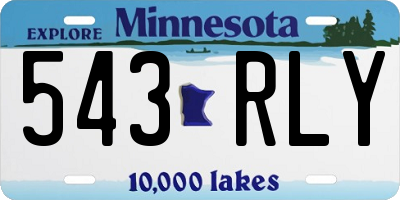 MN license plate 543RLY