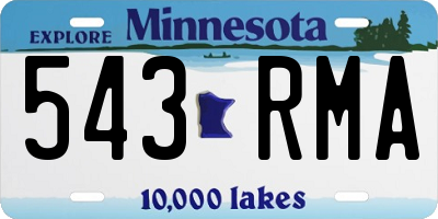 MN license plate 543RMA