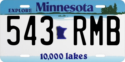 MN license plate 543RMB
