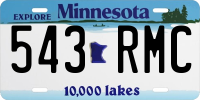 MN license plate 543RMC