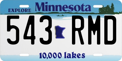 MN license plate 543RMD