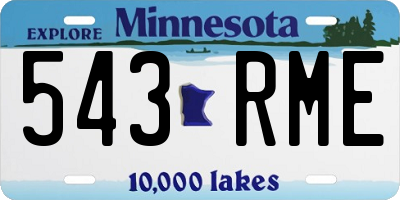 MN license plate 543RME