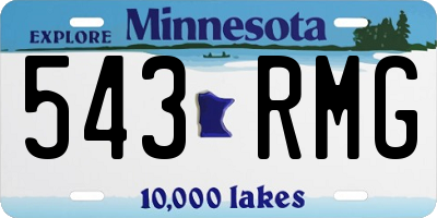 MN license plate 543RMG