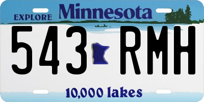 MN license plate 543RMH