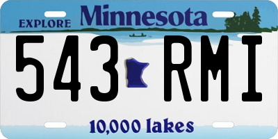 MN license plate 543RMI
