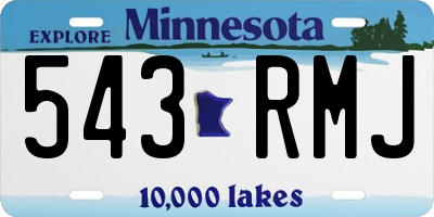 MN license plate 543RMJ