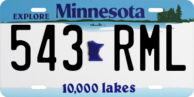 MN license plate 543RML