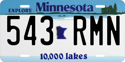 MN license plate 543RMN