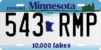 MN license plate 543RMP