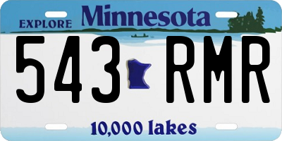 MN license plate 543RMR