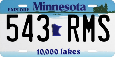 MN license plate 543RMS