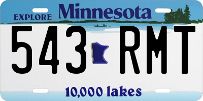 MN license plate 543RMT