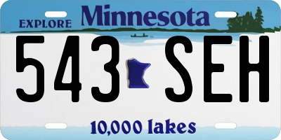 MN license plate 543SEH