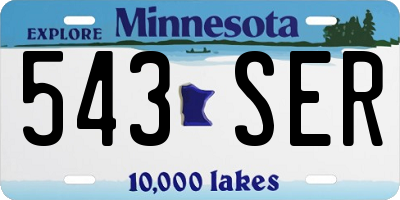 MN license plate 543SER