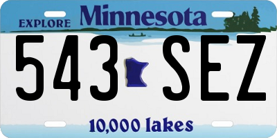 MN license plate 543SEZ