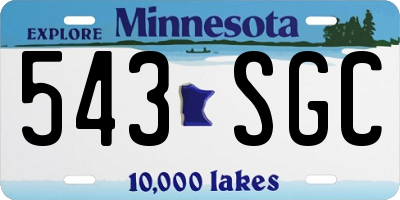 MN license plate 543SGC