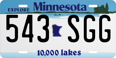 MN license plate 543SGG