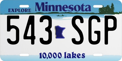 MN license plate 543SGP