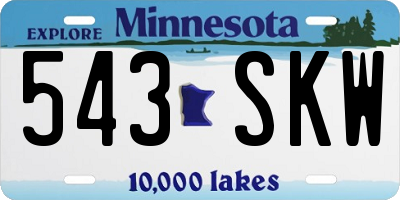 MN license plate 543SKW