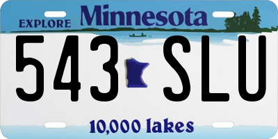 MN license plate 543SLU
