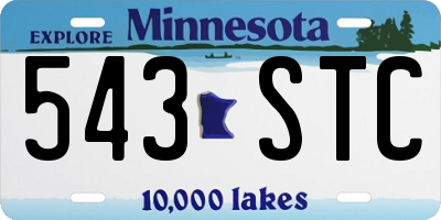 MN license plate 543STC