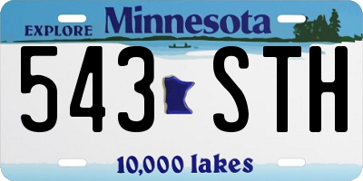 MN license plate 543STH