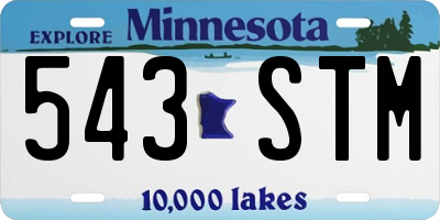 MN license plate 543STM