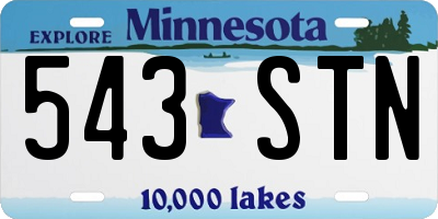 MN license plate 543STN