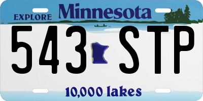MN license plate 543STP