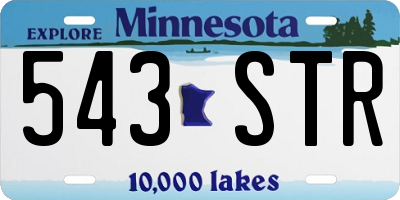 MN license plate 543STR