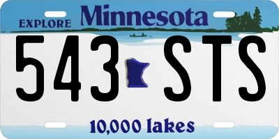 MN license plate 543STS