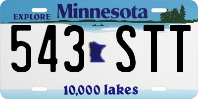 MN license plate 543STT