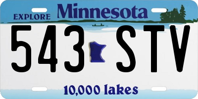 MN license plate 543STV