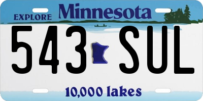 MN license plate 543SUL