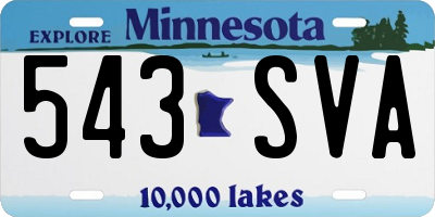 MN license plate 543SVA