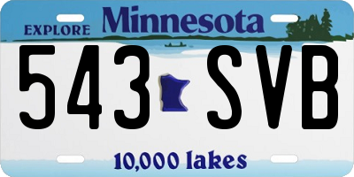 MN license plate 543SVB