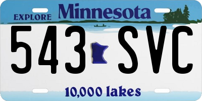 MN license plate 543SVC