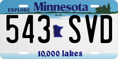 MN license plate 543SVD