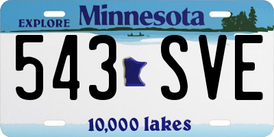 MN license plate 543SVE
