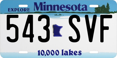 MN license plate 543SVF