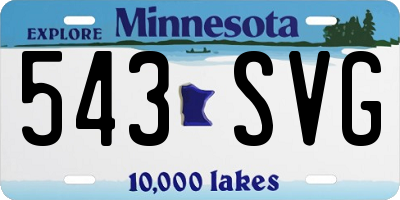 MN license plate 543SVG