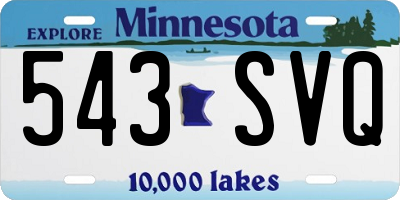 MN license plate 543SVQ